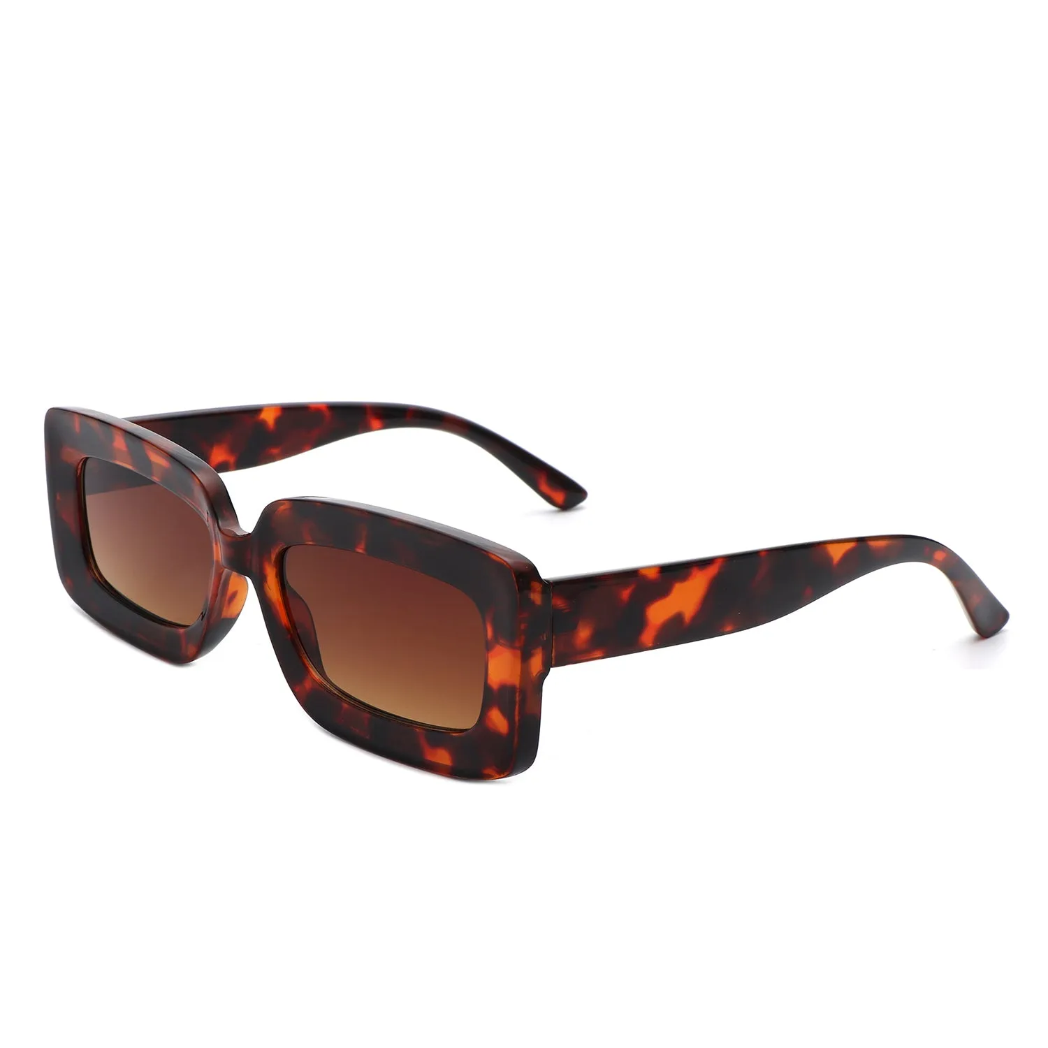 Celestra - Rectangle Square Flat Lens Tinted Sunglasses