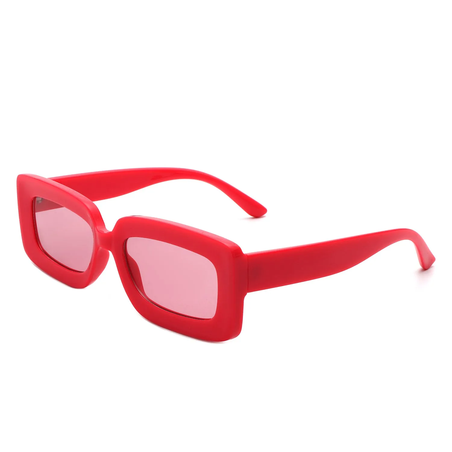 Celestra - Rectangle Square Flat Lens Tinted Sunglasses