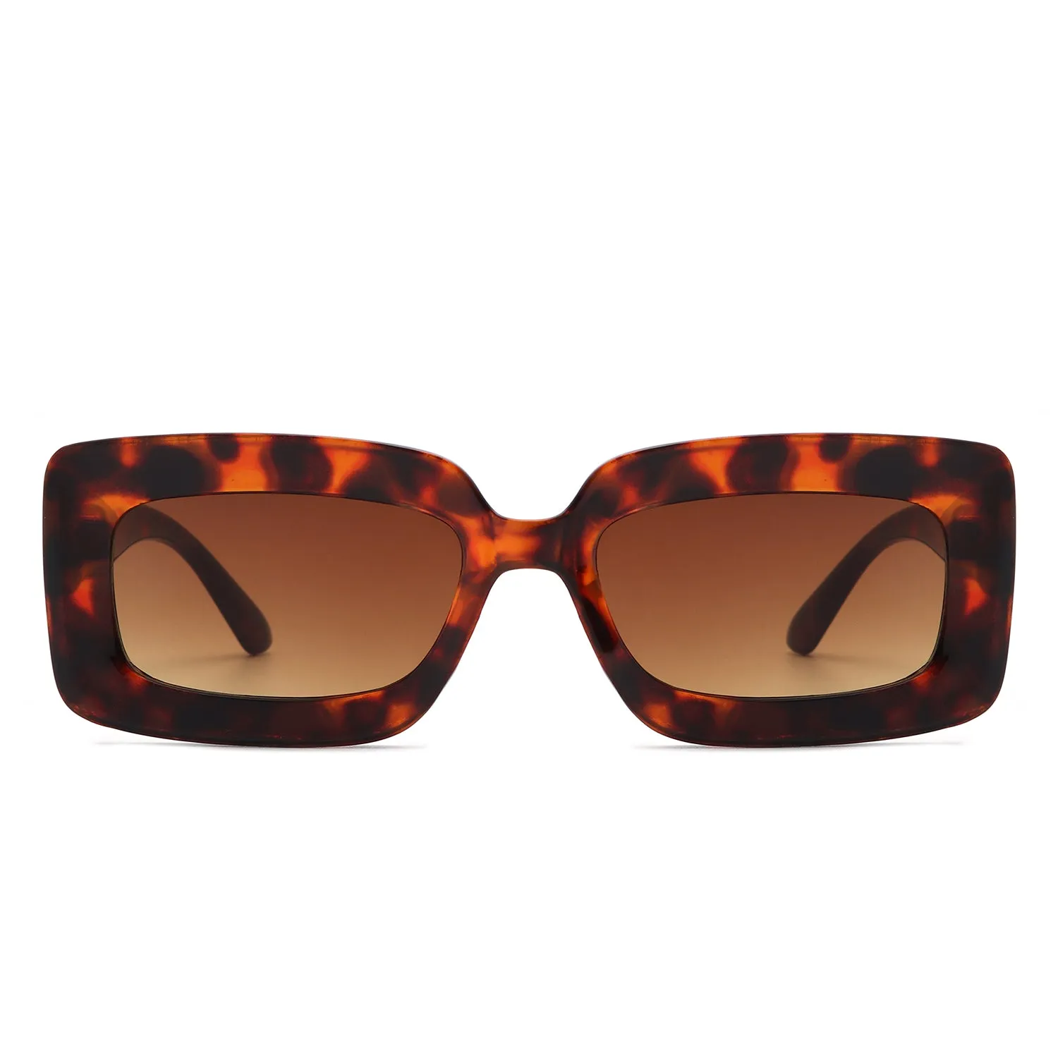 Celestra - Rectangle Square Flat Lens Tinted Sunglasses