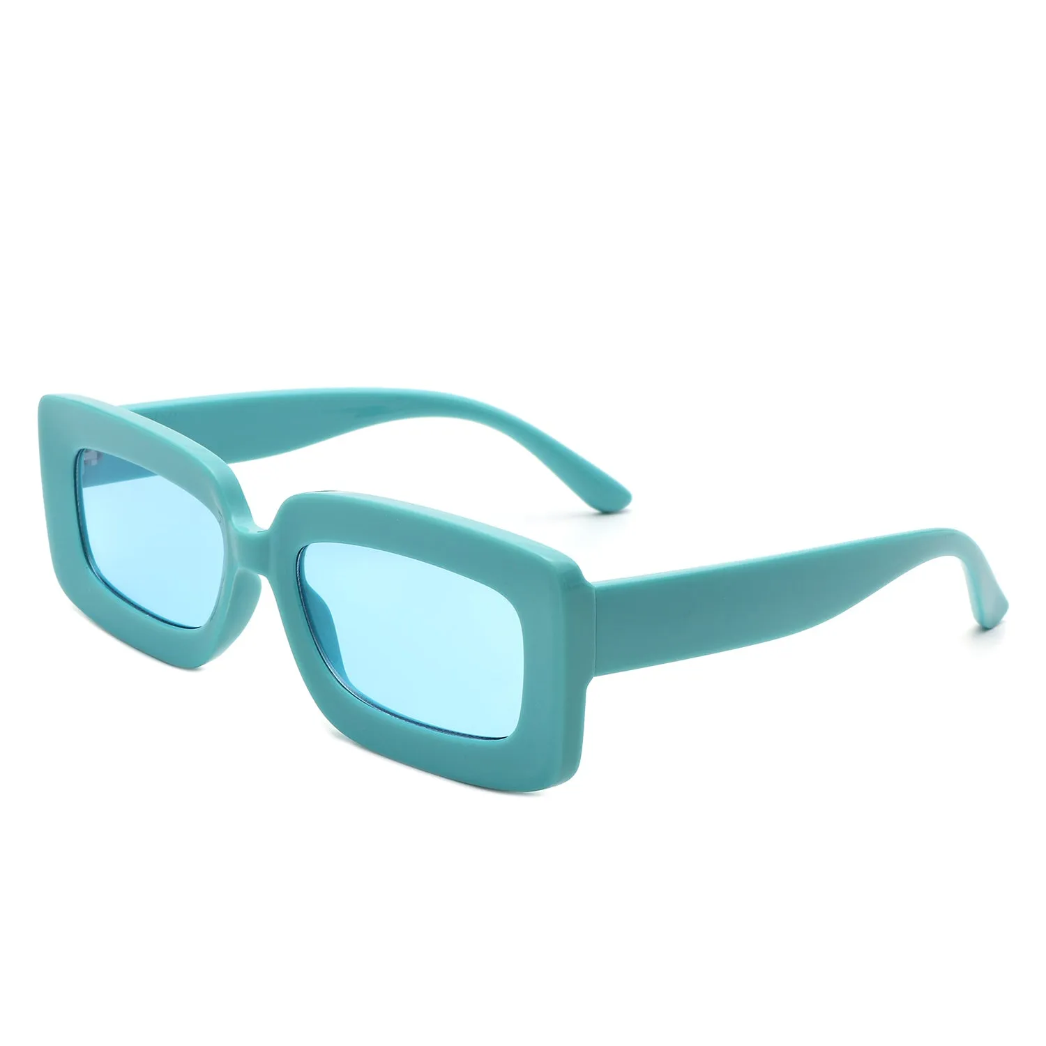 Celestra - Rectangle Square Flat Lens Tinted Sunglasses