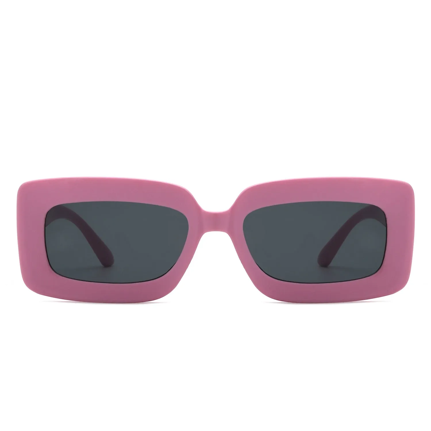 Celestra - Rectangle Square Flat Lens Tinted Sunglasses