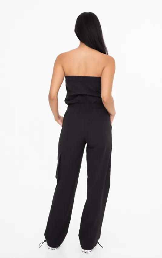 Celia Strapless Cargo Active Jumpsuit