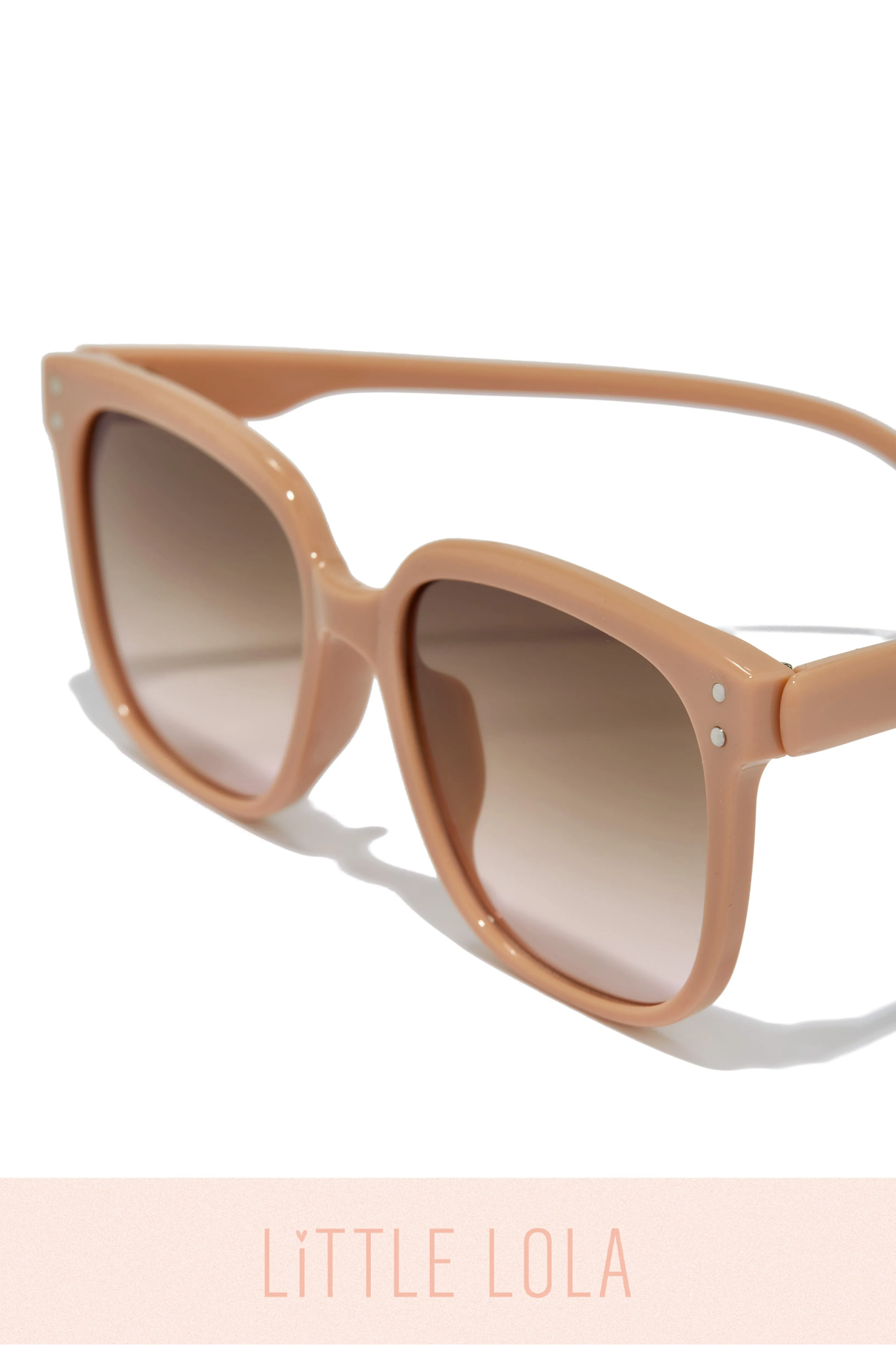 Celina Kids Oversized Sunglasses - Clear/Nude