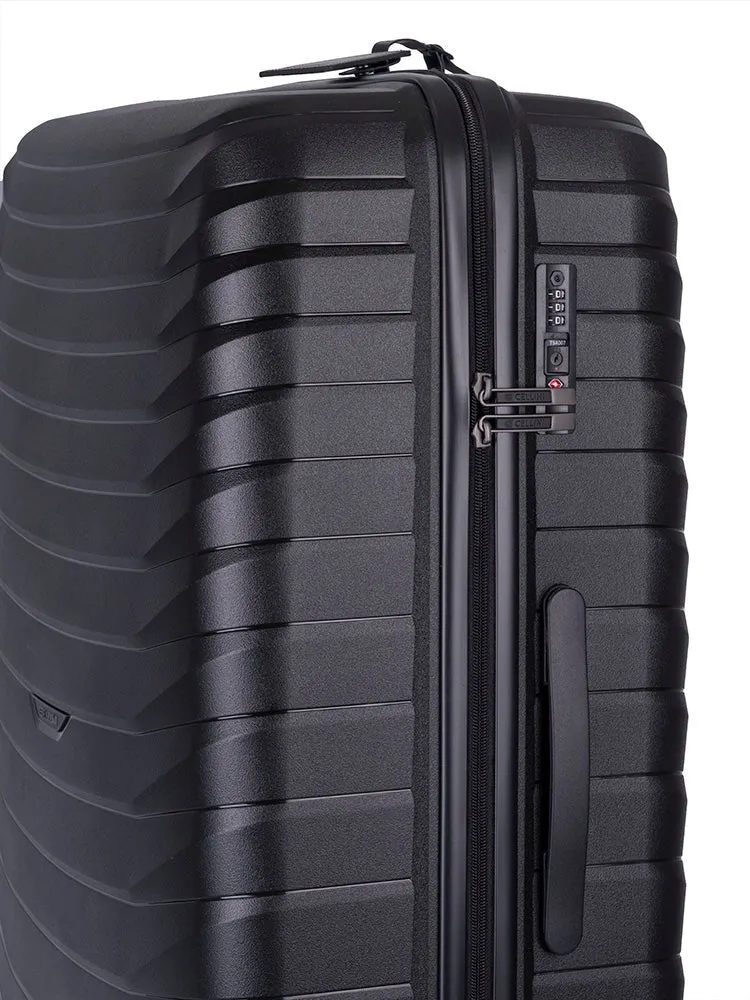 Cellini Grande Large 4 Wheel Trolley Case | Black