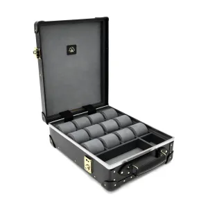 Centenary · 12-Slot Watch Case | Black/Black/Gold