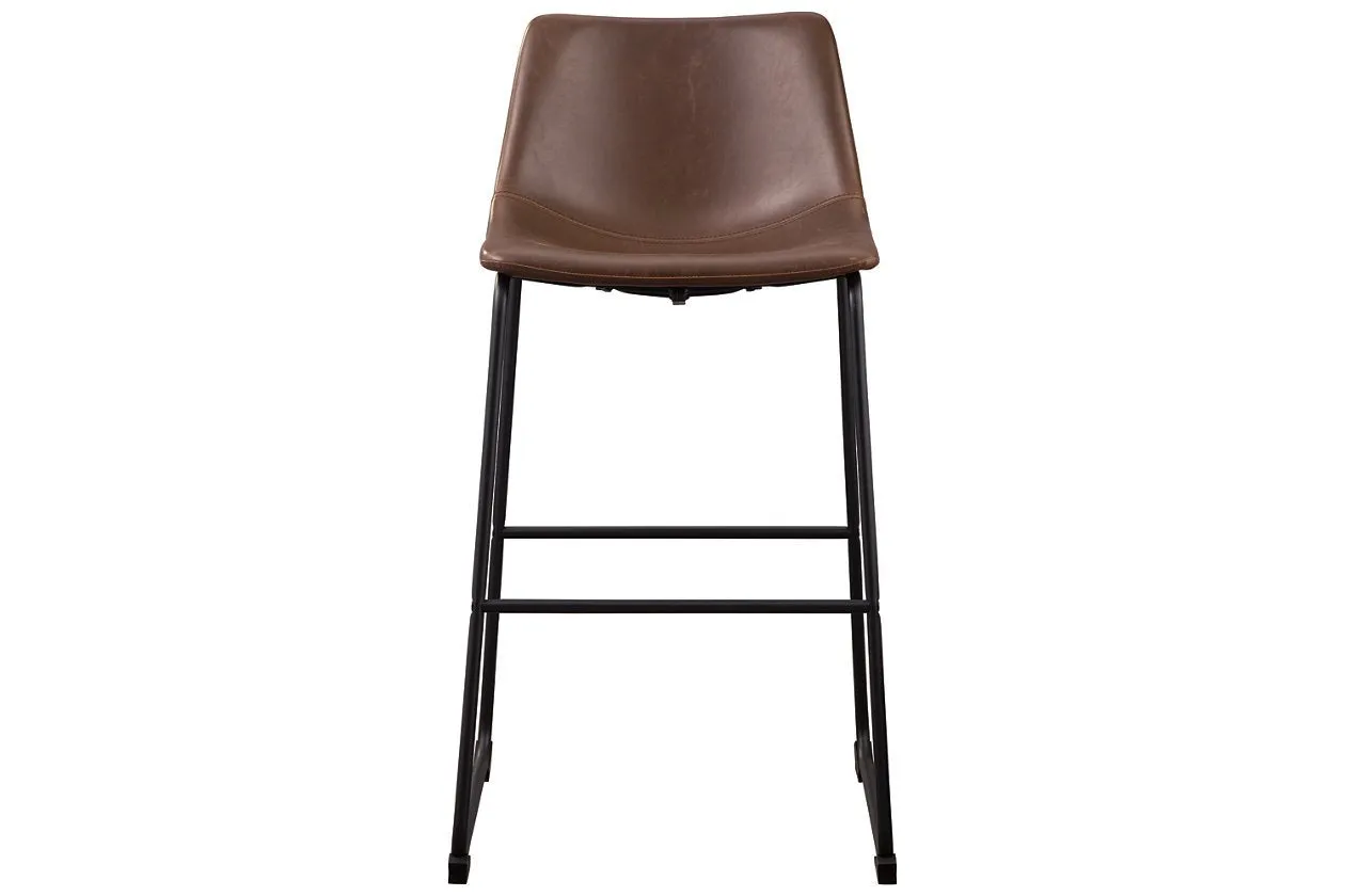 Centiar Brown Pub Height Bar Stool (Set of 2)