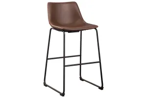 Centiar Brown Pub Height Bar Stool (Set of 2)