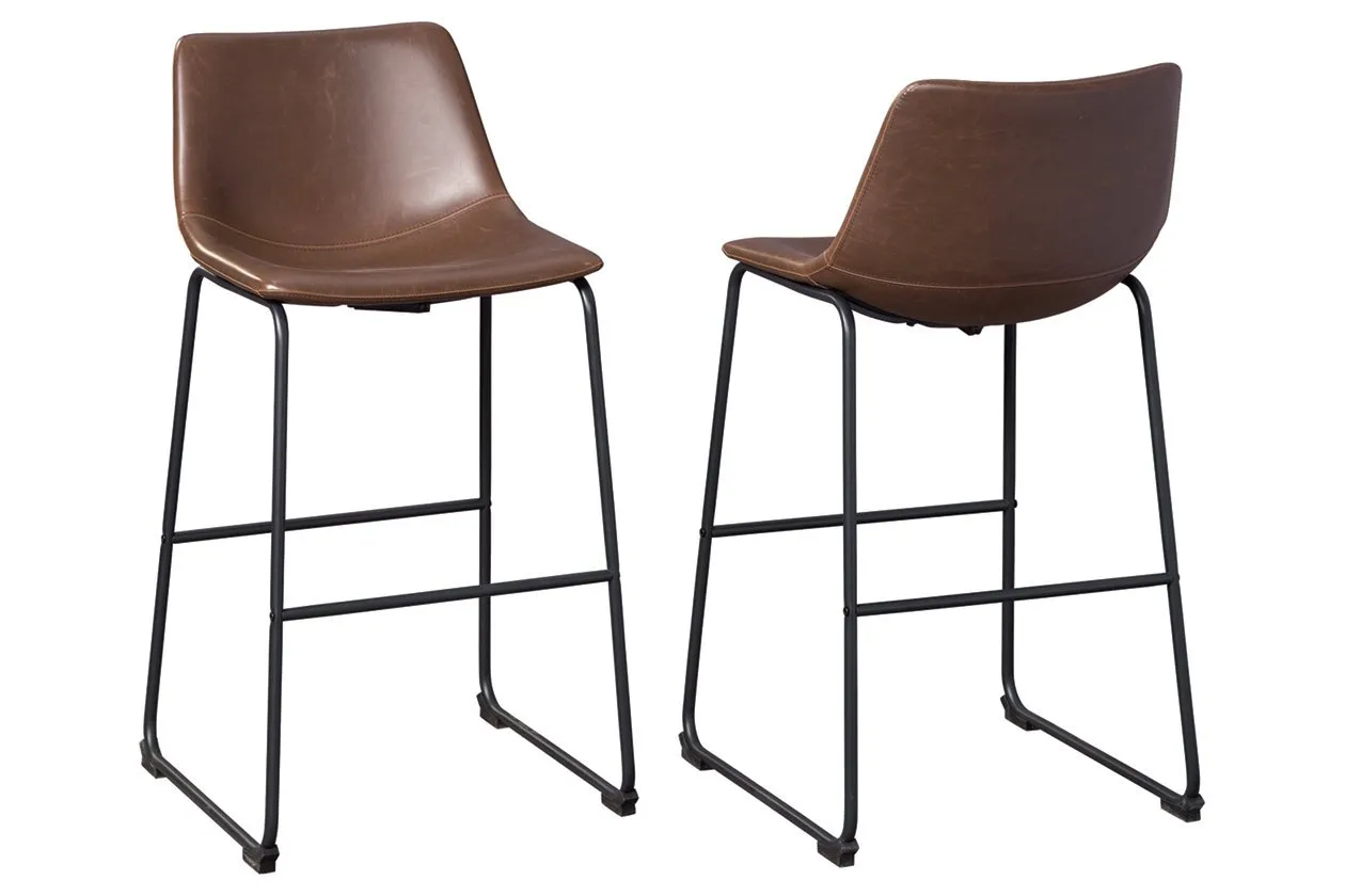 Centiar Brown Pub Height Bar Stool (Set of 2)