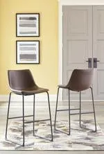 Centiar Brown Pub Height Bar Stool (Set of 2)