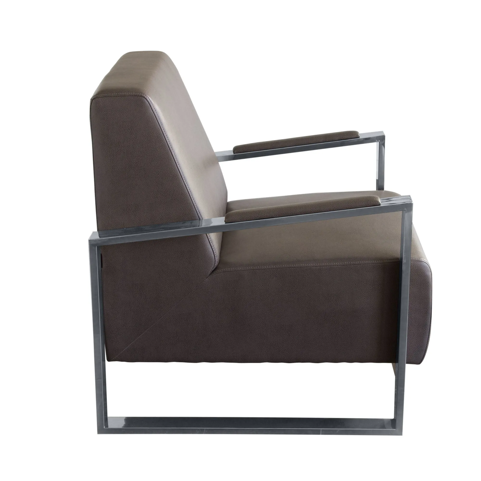 Century Accent Chair w/ Stainless Steel Frame by Diamond Sofa - Elephant Grey