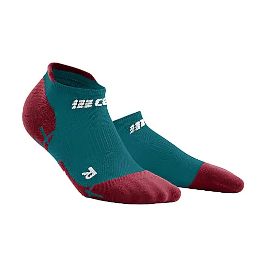 CEP | Ultralight Compression Socks No Show | Women's | Petrol/Dark Red