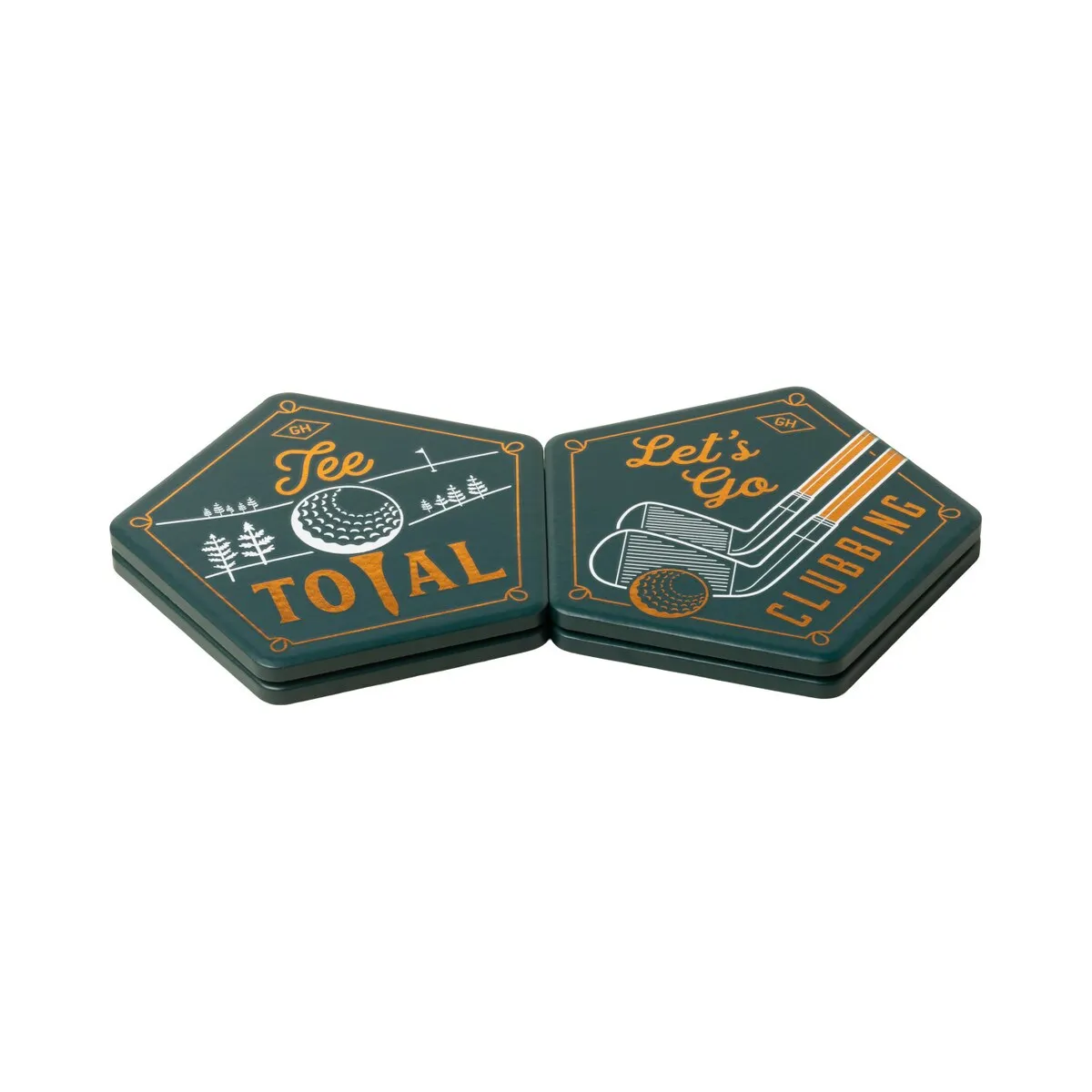 Ceramic Coaster, Set of 4 - Golf