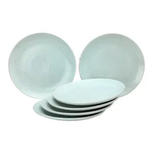 Ceramic Serving Dinner Plates | Dining | Stoneware | Mint Green | Set of 6