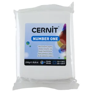 Cernit Number One Polymer Clay - Opaque White 8.8oz (250g) block