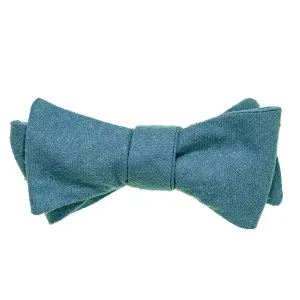 Cerulean Raw Silk Bow Tie