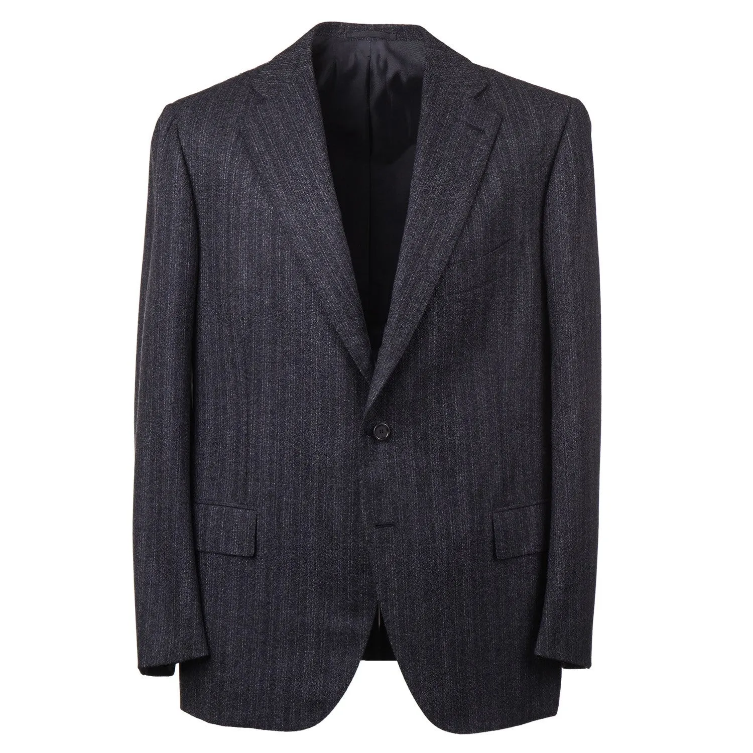 Cesare Attolini Charcoal Gray Stripe Wool Suit