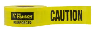 C.H Hanson Barricade Tape-CAUTION 500'x3"x5Mil Reinforced (500' x 3"x 5Mil, Yellow)