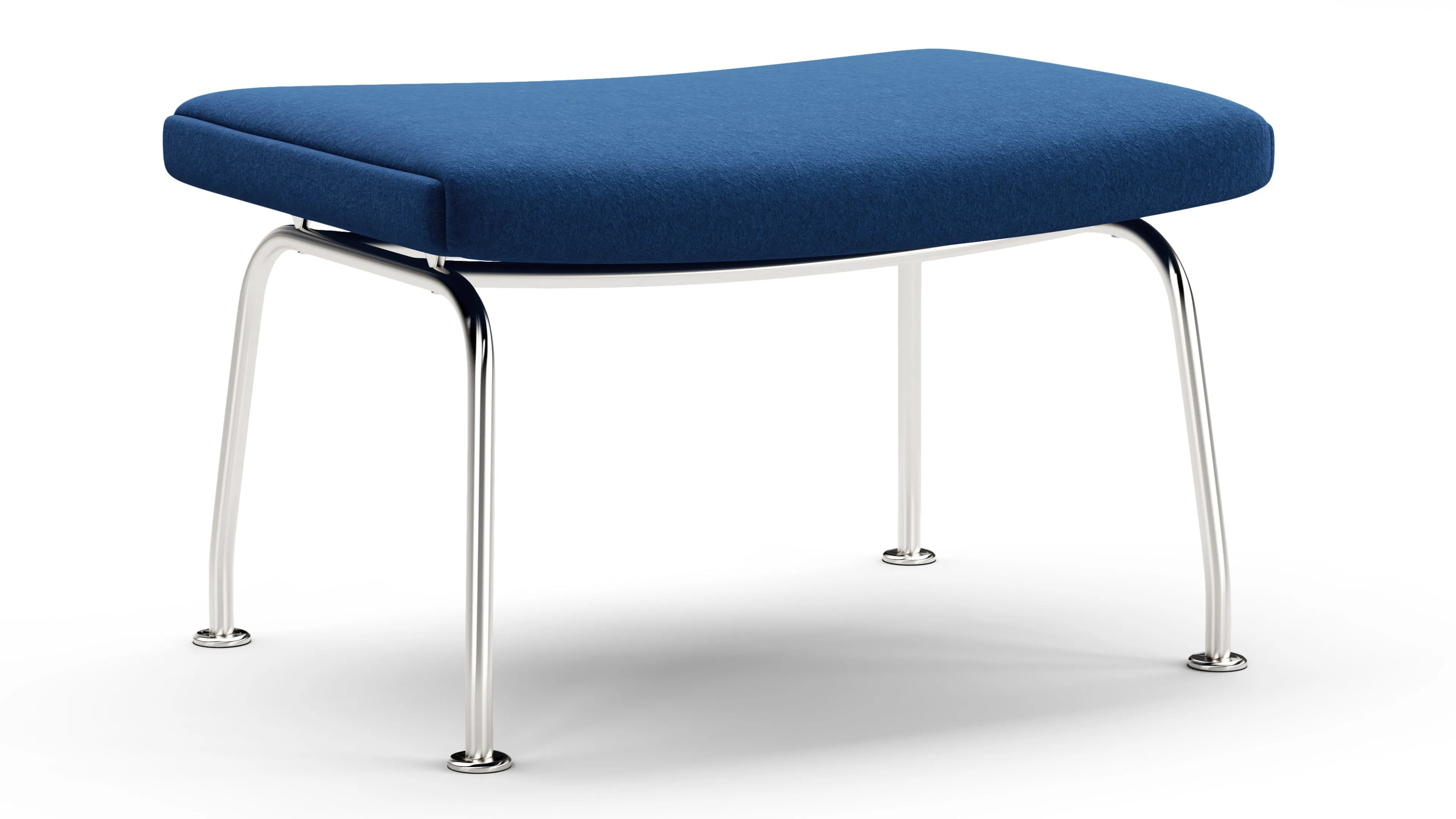 CH468 Oculus - CH468 Oculus Ottoman, Indigo Blue Wool