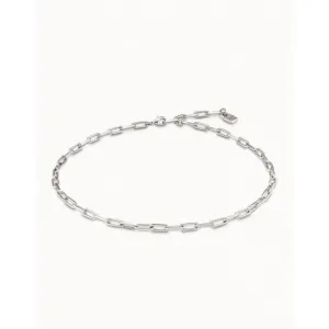 Chain 9 Silver Metal Necklace