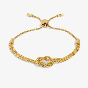 Chain Knot Bar Gold Plated Bracelet 7891