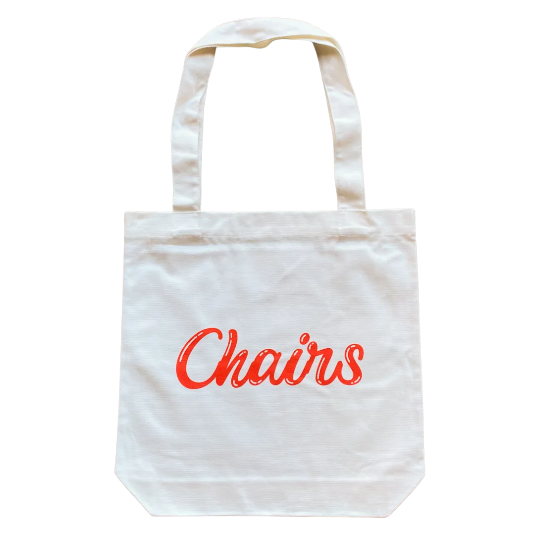 Chairs Text Tote Bag