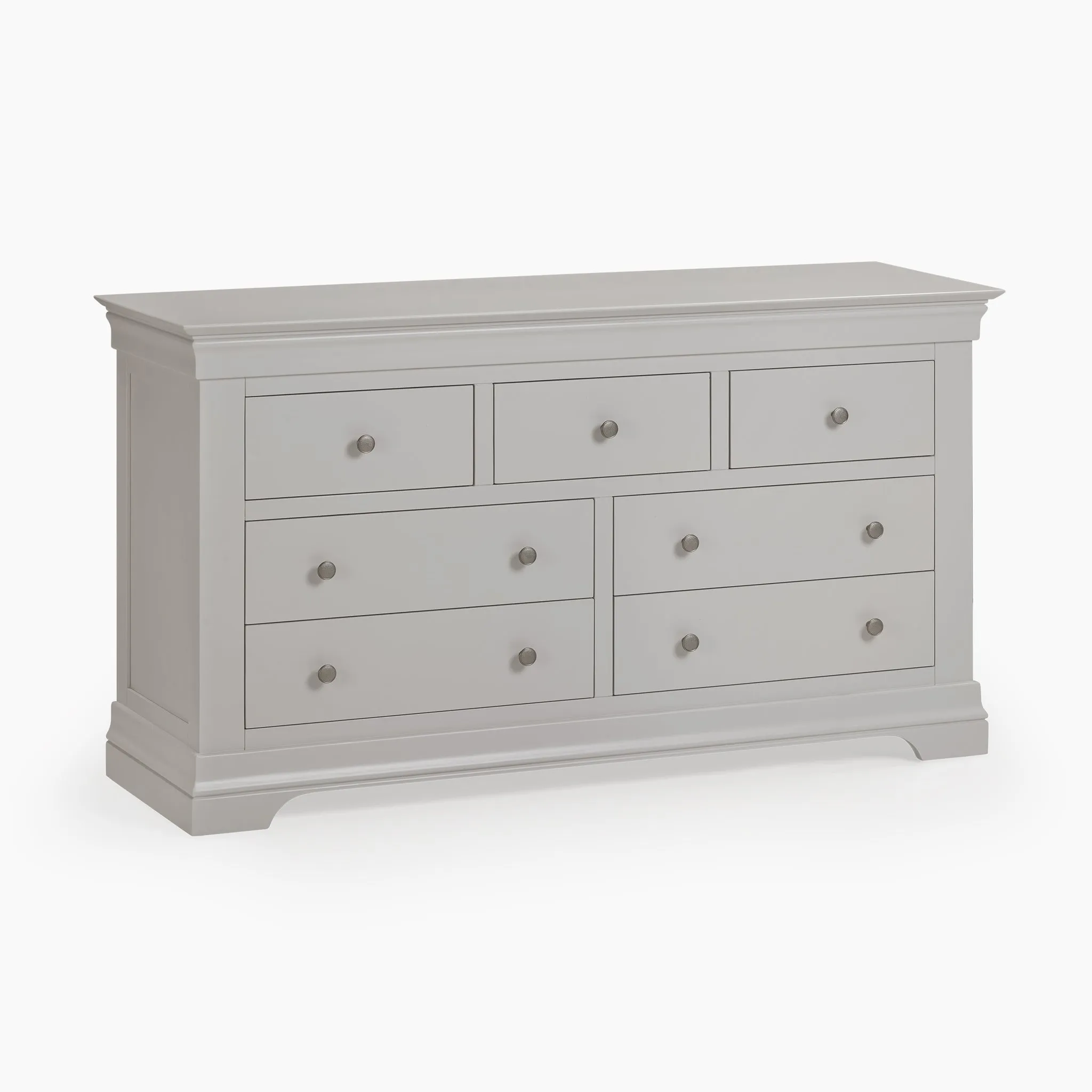 Chalbury 3 Over 4 Chest of Drawers in Pebble Grey