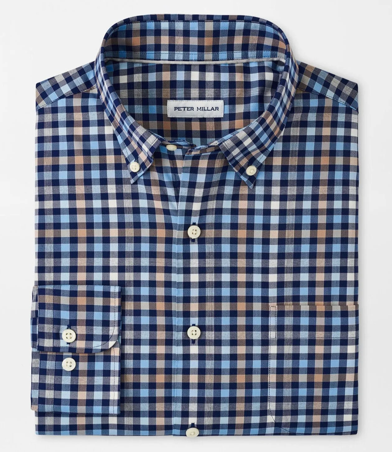 Chambly Crown Lite Cotton-Stretch Sport Shirt in Navy by Peter Millar