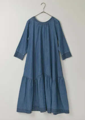 Chambray Back Ribbon Dress