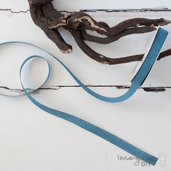 Chambray Blue Denim Ribbon