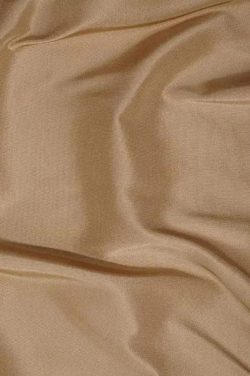 Champagne Beige Heavy Taffeta Silk Fabric