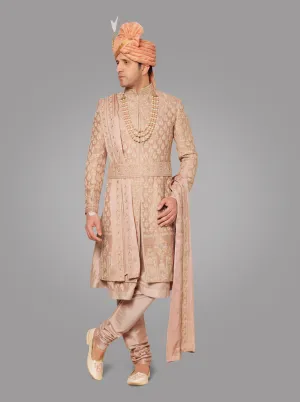 Champagne Beige Sherwani | TULA