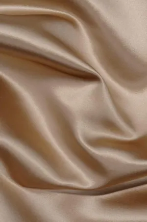 Champagne Beige Silk Duchess Satin Fabric