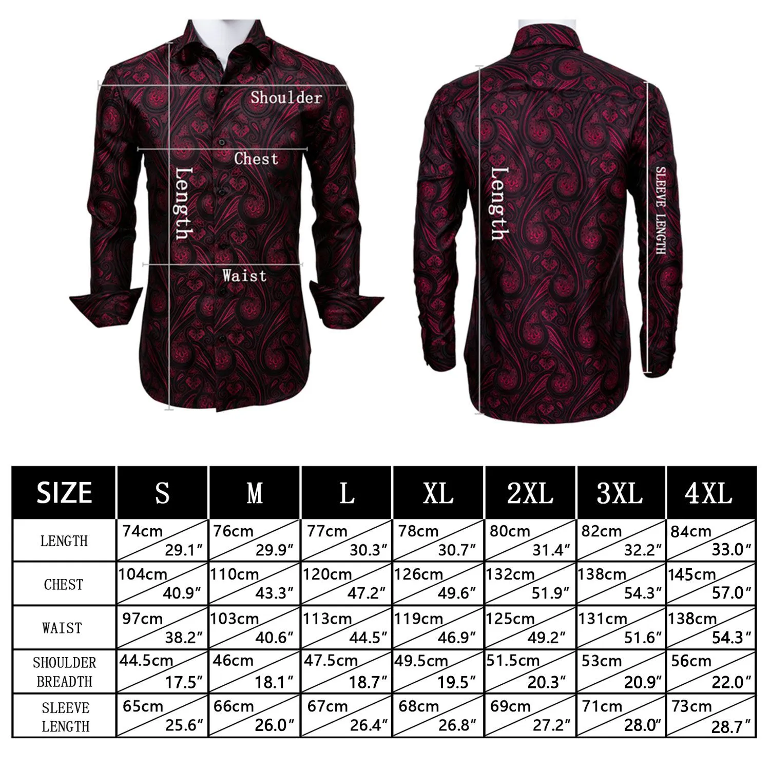 Champagne Floral Silk Men's Long Sleeve Shirt