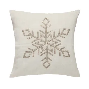 Champagne Snowflake Pillow