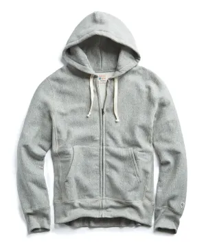 Champion Heavyweight Full Zip Hoodie in Light Grey Mix