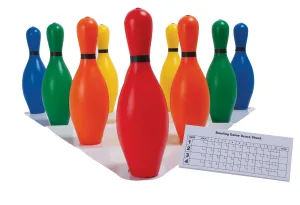 Champion Sports Multi-Color Plastic Bowling Pin Set