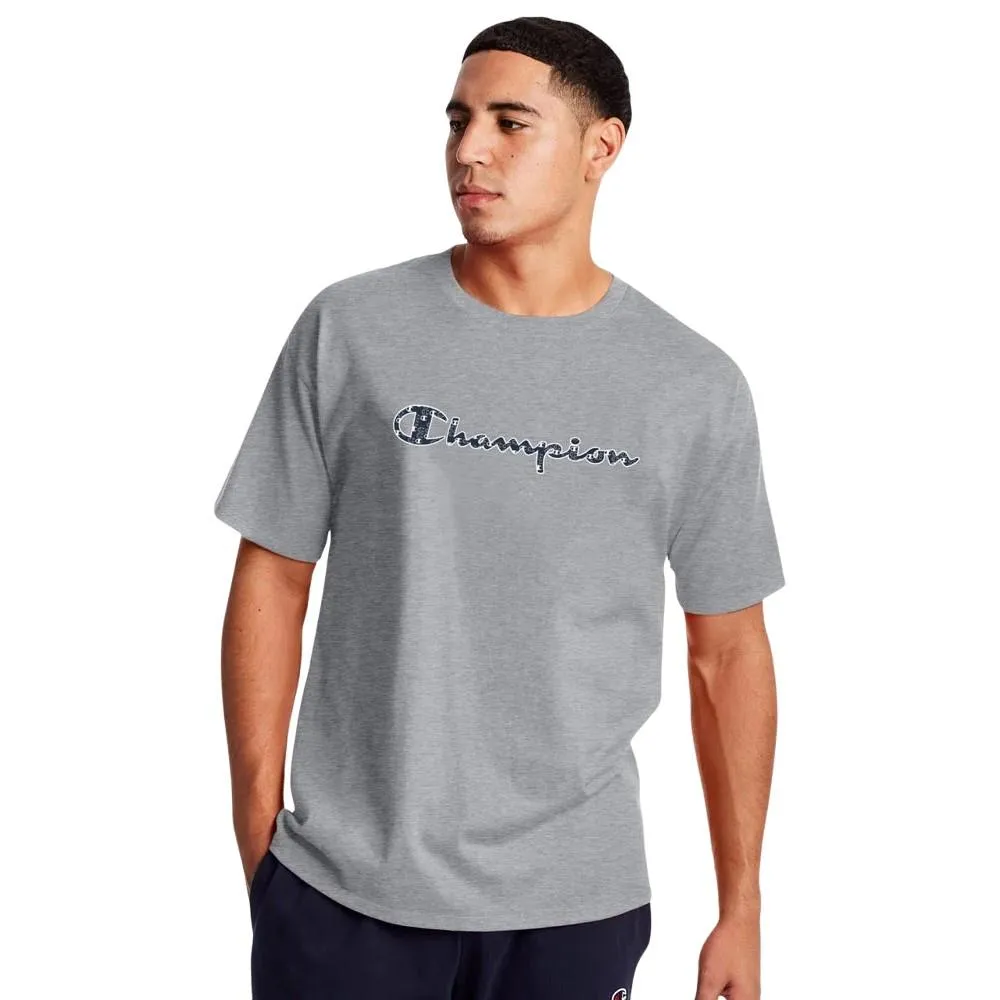 Champion T-Shirt Masculino Adult_Men_Short_Slv_Jsy_T Oxford_Gray