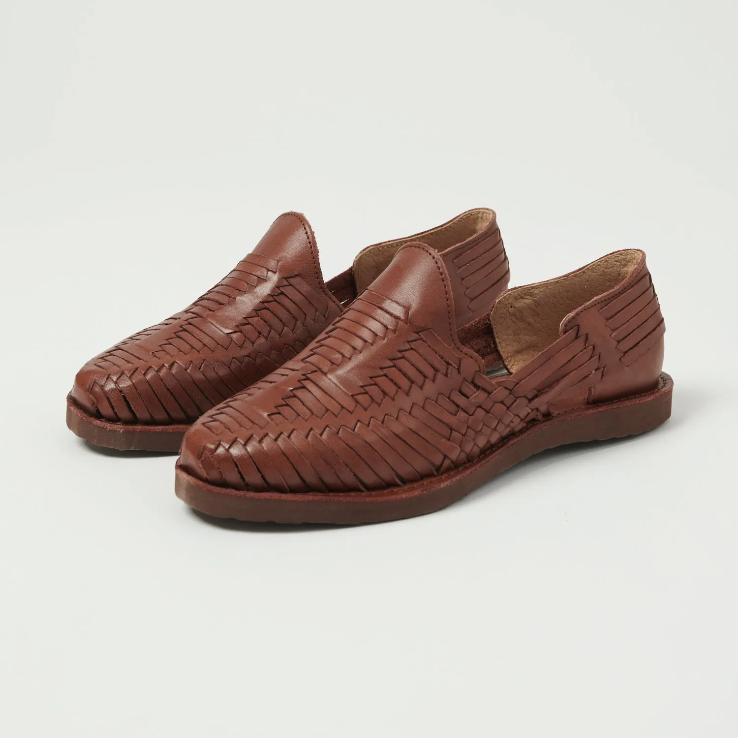 Chamula Cancun Woven Huarache Shoe - Brown