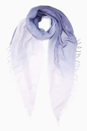 Chan Luu Crown Blue Pastel Lilac Dip Dyed Cashmere and Silk Scarf