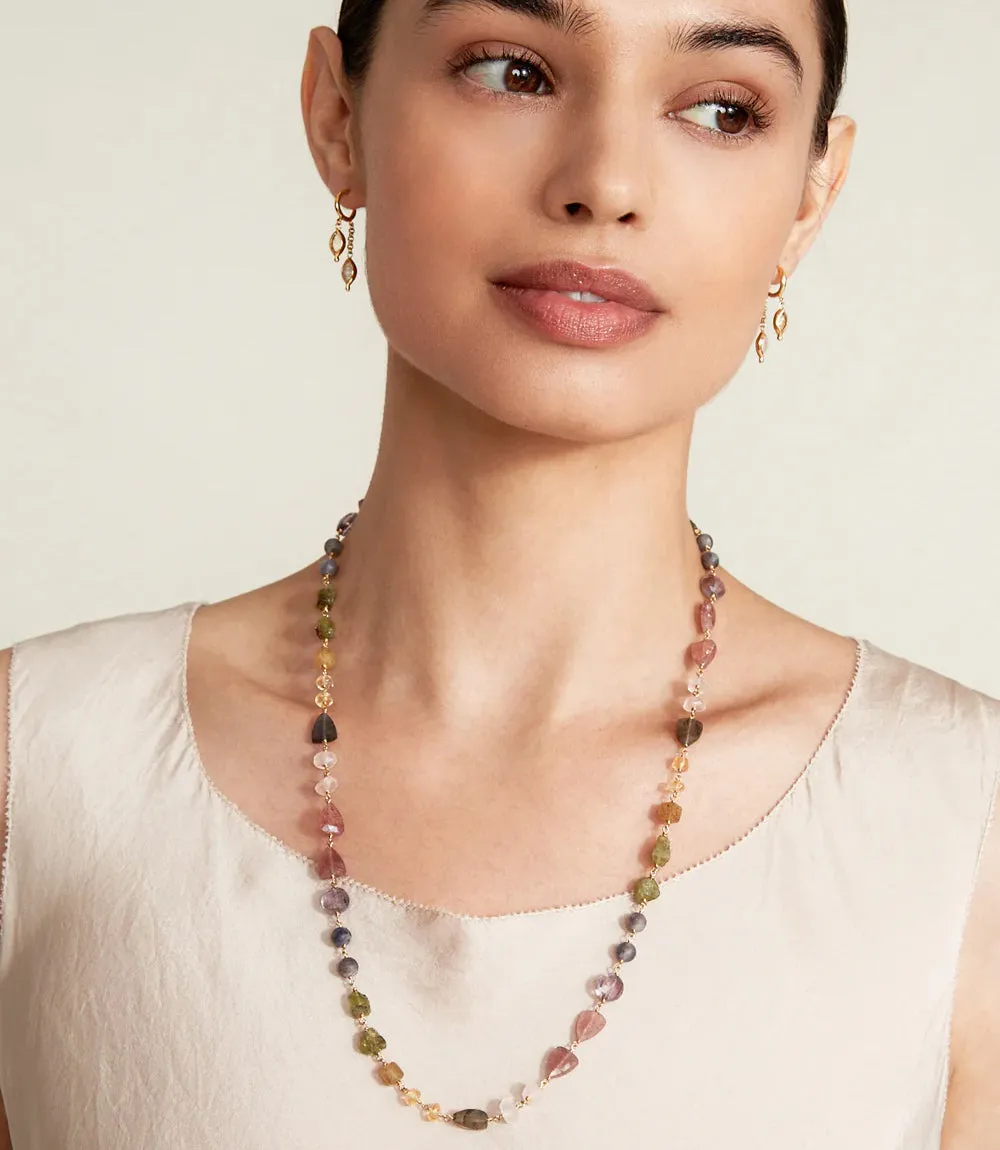 Chan Luu Gemstone And Pearl Necklace