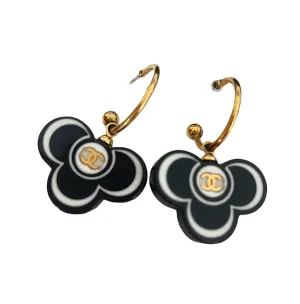 Chanel Floral Huggie Earrings