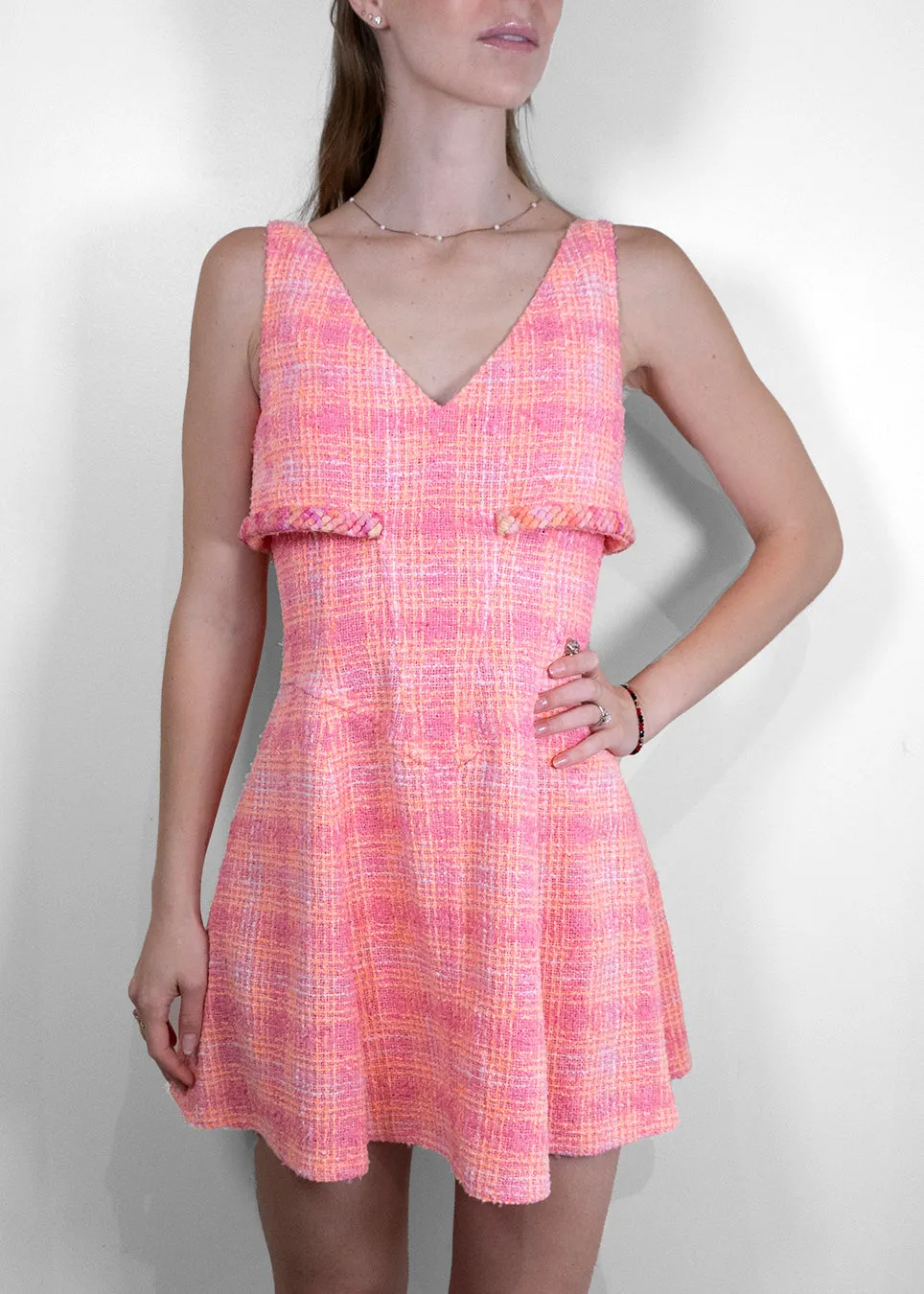 Chanel Pink 2024 Cruise Collection Cotton Dress