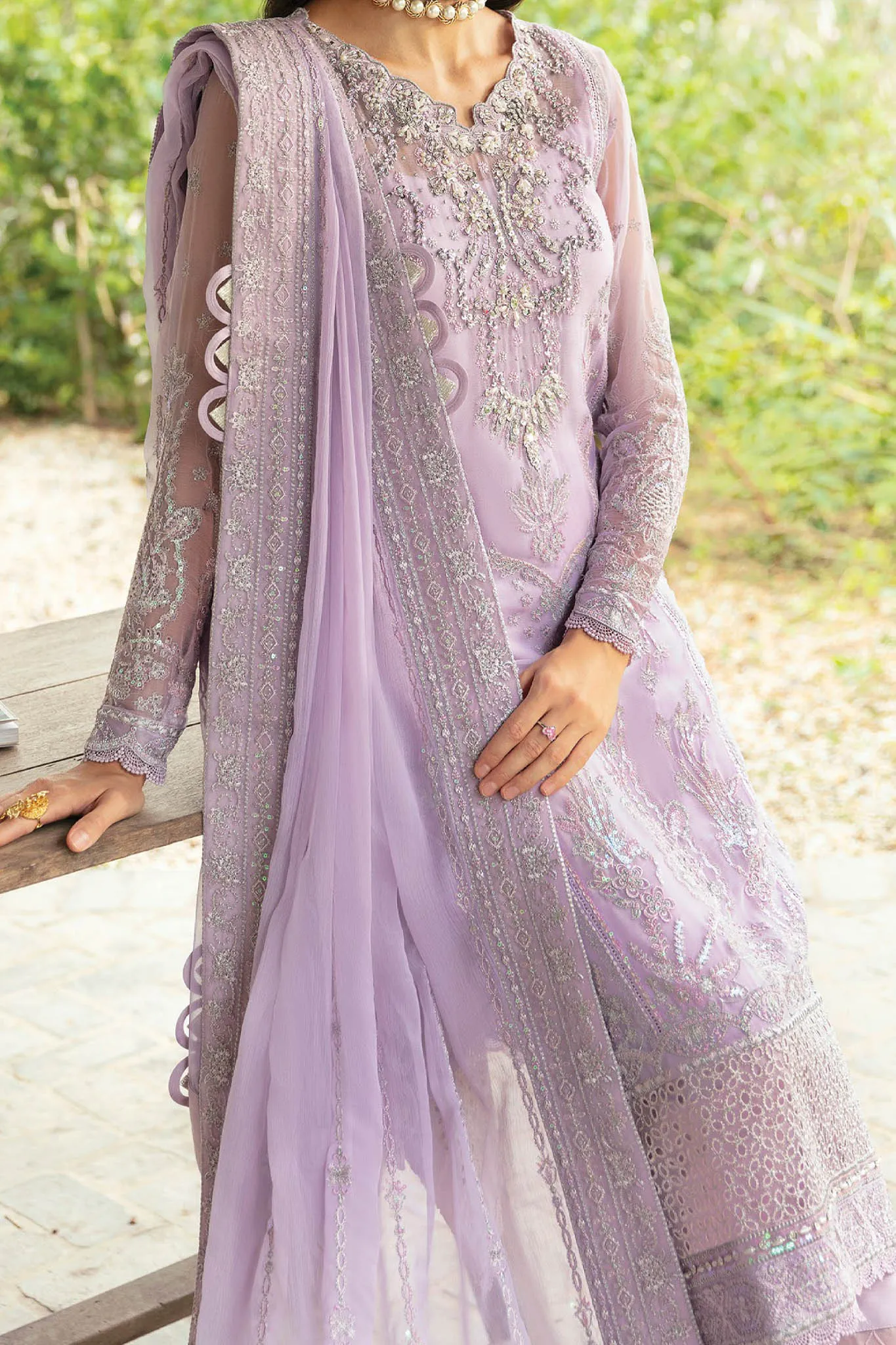 Chant D l'Amour By Gulaal Unstitched 3 Piece Emb Chiffon Eid Collection'2024-GL-07-Viola