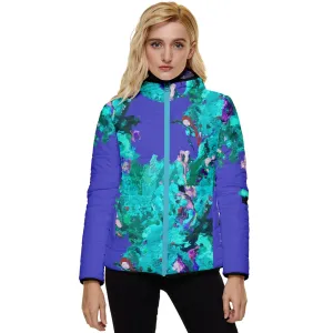 Chaqueta de abrigo FLOR AZUL.