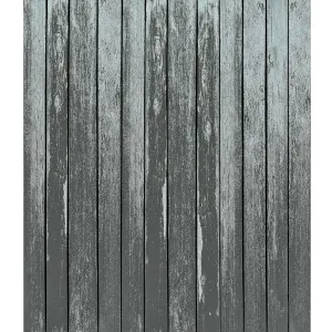 Charcoal Wood Planks Printed Backdrop