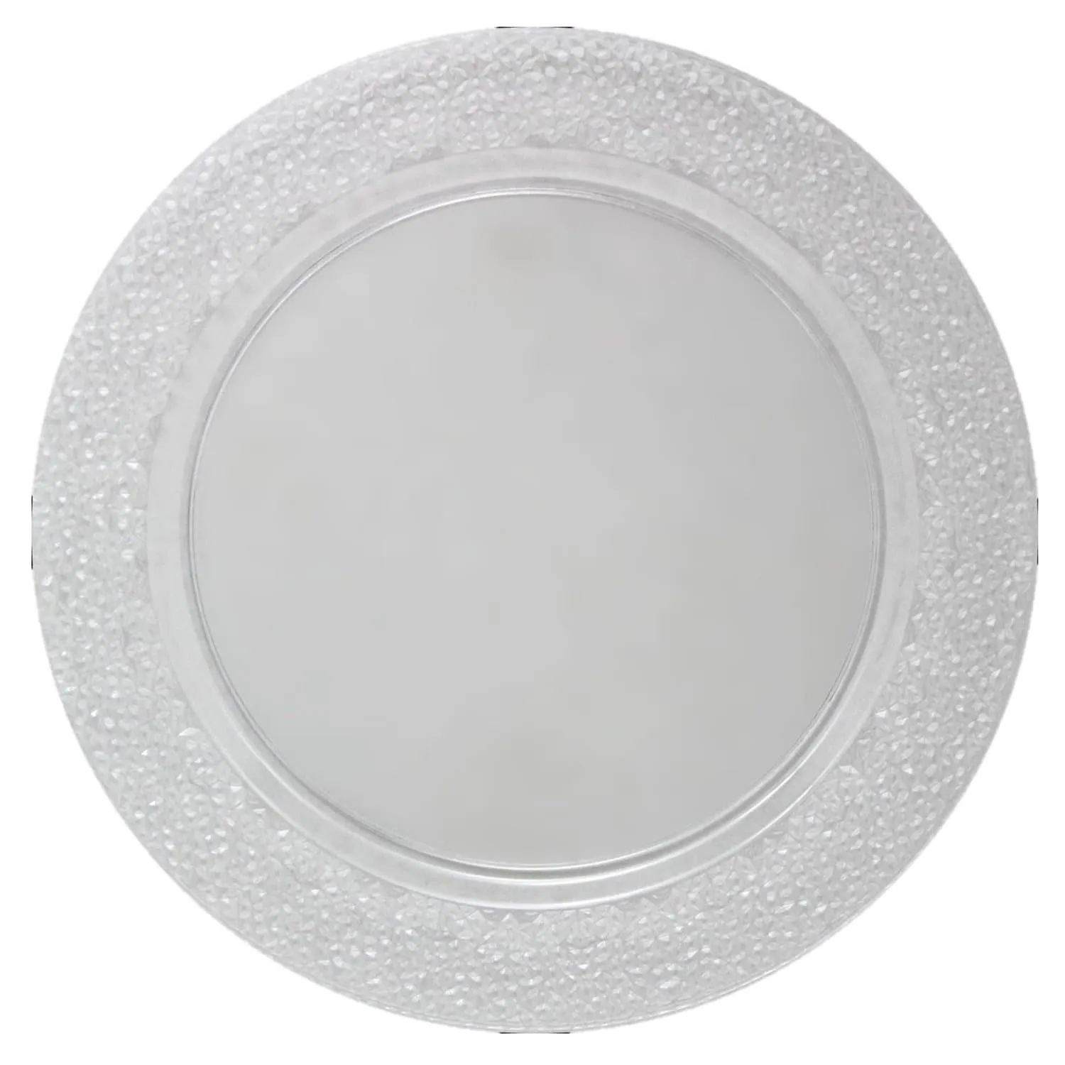 Charger Hammered Design Plates Clear 13" 2CT