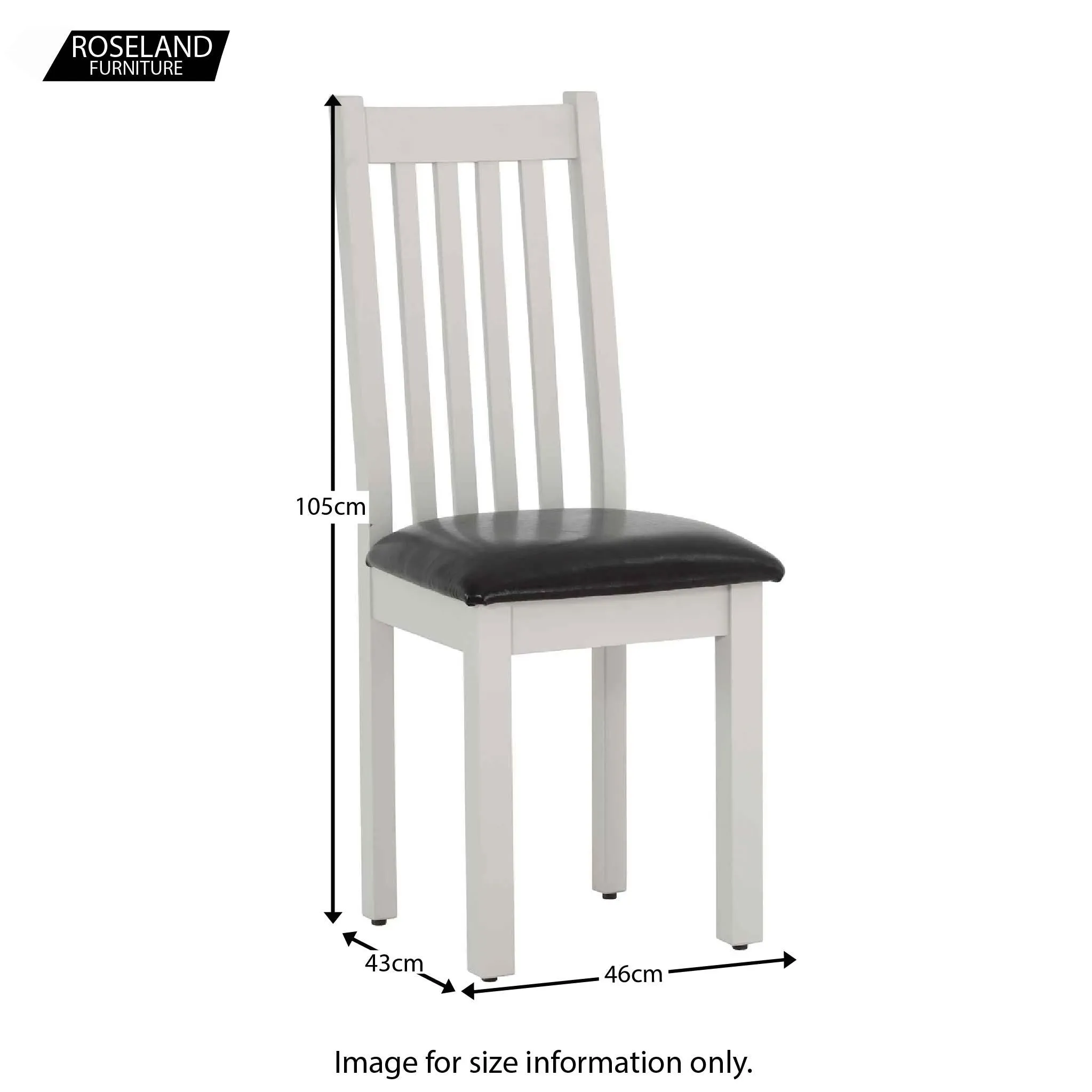 Charlestown Grey Dining Chair with Faux Leather Seat