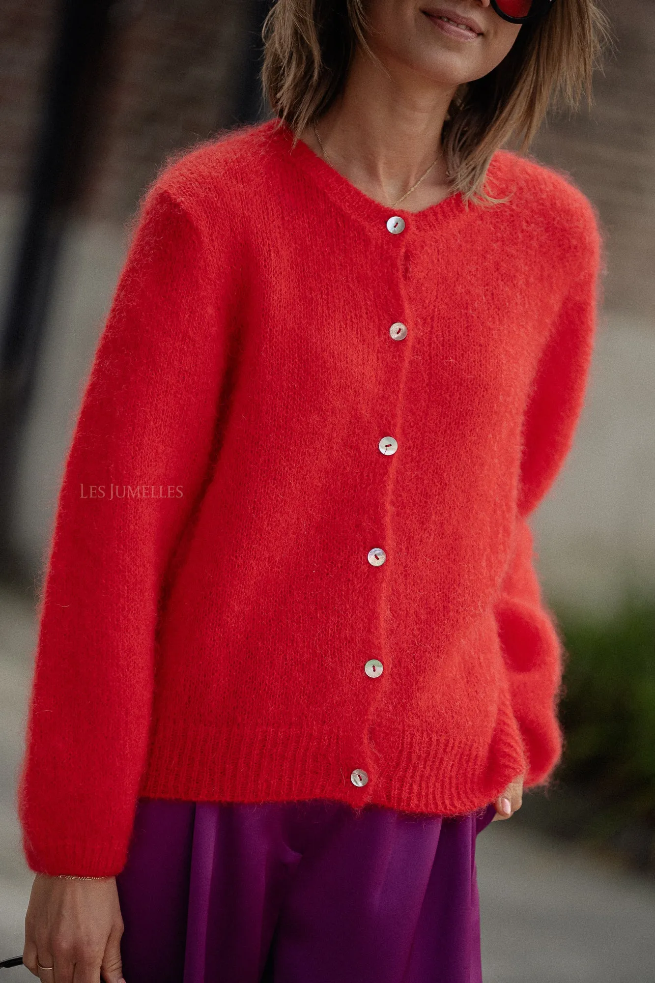 Charlie cardigan red