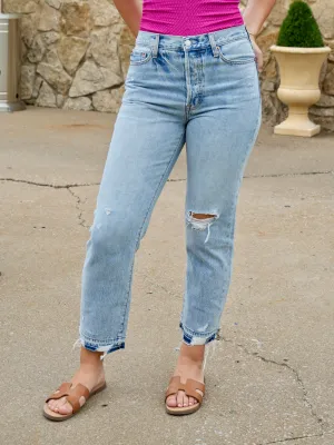 Charlie High Rise Classic Straight Leg Denim - Scenic Distressed [Pistola]