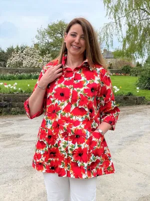 Charlotte Poppy swing Shirt in two colours